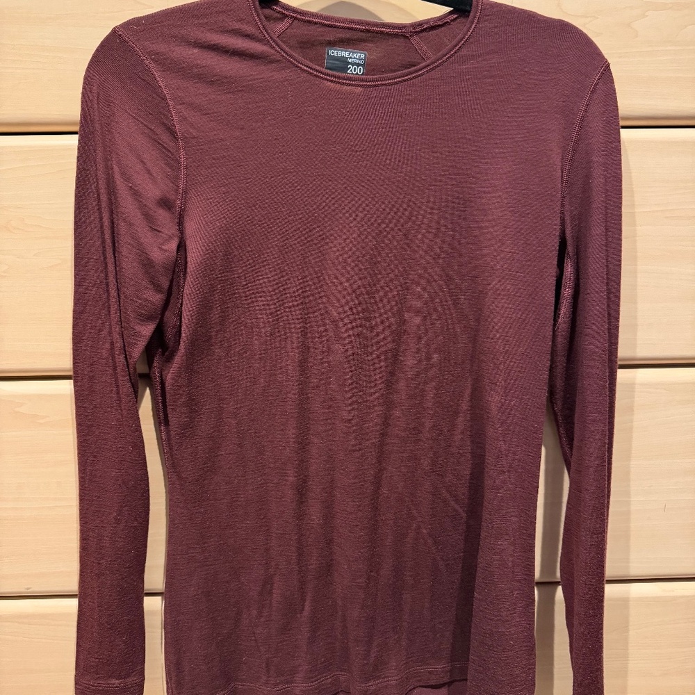 Icebreaker Burgundy Long-sleeve
